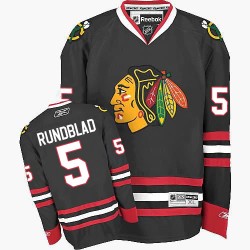 David Rundblad Chicago Blackhawks Reebok Authentic Black Third Jersey