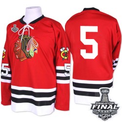 David Rundblad Chicago Blackhawks Mitchell and Ness Authentic Red 1960-61 Throwback 2015 Stanley Cup Jersey