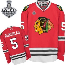 David Rundblad Chicago Blackhawks Reebok Authentic Red Home 2015 Stanley Cup Jersey