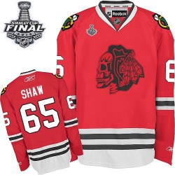 Andrew Shaw Chicago Blackhawks Reebok Authentic Red Skull 2015 Stanley Cup Jersey