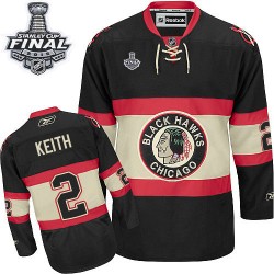 Duncan Keith Chicago Blackhawks Reebok Authentic Black New Third 2015 Stanley Cup Jersey