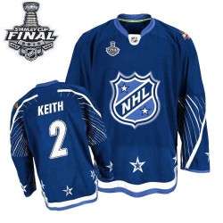 Duncan Keith Chicago Blackhawks Reebok Authentic Navy Blue 2011 All Star 2015 Stanley Cup Jersey