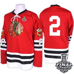 Duncan Keith Chicago Blackhawks Mitchell and Ness Authentic Red 1960-61 Throwback 2015 Stanley Cup Jersey