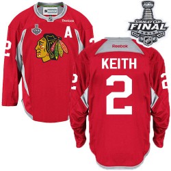 Duncan Keith Chicago Blackhawks Reebok Authentic Red Practice 2015 Stanley Cup Jersey
