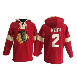 Duncan Keith Chicago Blackhawks Authentic Red Old Time Hockey Pullover Hoodie Jersey