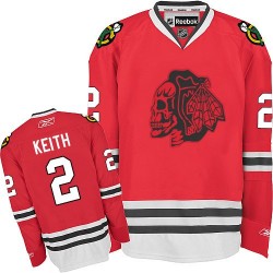 Duncan Keith Chicago Blackhawks Reebok Authentic Red Skull Jersey