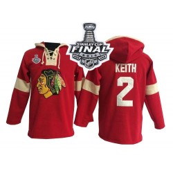 Duncan Keith Chicago Blackhawks Authentic Red Old Time Hockey Pullover Hoodie 2015 Stanley Cup Jersey