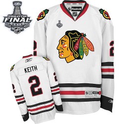 Duncan Keith Chicago Blackhawks Reebok Authentic White Away 2015 Stanley Cup Jersey
