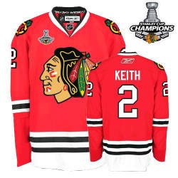 Duncan Keith Chicago Blackhawks Reebok Authentic Red 2013 Stanley Cup Champions Jersey