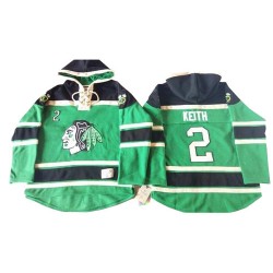 Duncan Keith Chicago Blackhawks Premier Green Old Time Hockey St. Patrick's Day McNary Lace Hoodie Jersey