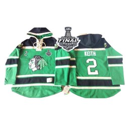Duncan Keith Chicago Blackhawks Premier Green Old Time Hockey St. Patrick's Day McNary Lace Hoodie 2015 Stanley Cup Jersey