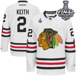 Duncan Keith Chicago Blackhawks Reebok Premier White 2015 Winter Classic 2015 Stanley Cup Jersey