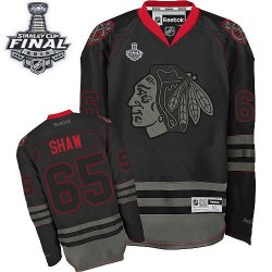 Andrew Shaw Chicago Blackhawks Reebok Premier Black Ice 2015 Stanley Cup Jersey