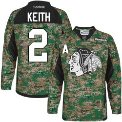 Youth Duncan Keith Chicago Blackhawks Reebok Authentic Camo Veterans Day Practice Jersey