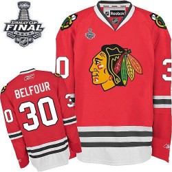 ED Belfour Chicago Blackhawks Reebok Authentic Red Home 2015 Stanley Cup Jersey