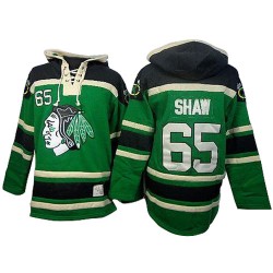 Andrew Shaw Chicago Blackhawks Premier Green Old Time Hockey St. Patrick's Day McNary Lace Hoodie Jersey