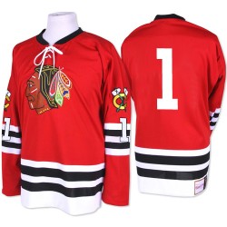 Glenn Hall Chicago Blackhawks Mitchell and Ness Authentic Red 1960-61 Throwback Jersey