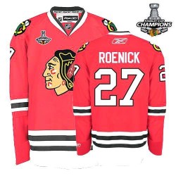 Jeremy Roenick Chicago Blackhawks Reebok Premier Red 2013 Stanley Cup Champions Jersey