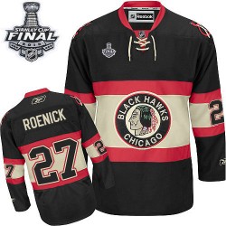 Jeremy Roenick Chicago Blackhawks Reebok Premier Black New Third 2015 Stanley Cup Jersey