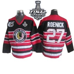 Jeremy Roenick Chicago Blackhawks CCM Premier Red/Black Throwback 75TH 2015 Stanley Cup Jersey