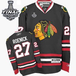 Jeremy Roenick Chicago Blackhawks Reebok Premier Black Third 2015 Stanley Cup Jersey
