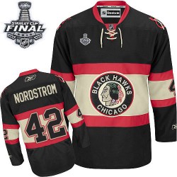 Joakim Nordstrom Chicago Blackhawks Reebok Authentic Black New Third 2015 Stanley Cup Jersey