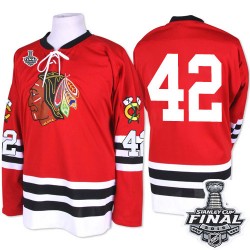 Joakim Nordstrom Chicago Blackhawks Mitchell and Ness Authentic Red 1960-61 Throwback 2015 Stanley Cup Jersey