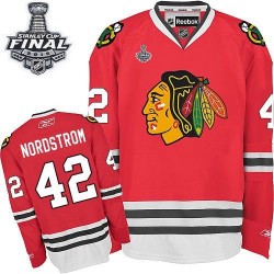 Joakim Nordstrom Chicago Blackhawks Reebok Authentic Red Home 2015 Stanley Cup Jersey