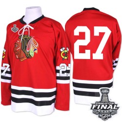 Johnny Oduya Chicago Blackhawks Mitchell and Ness Authentic Red 1960-61 Throwback 2015 Stanley Cup Jersey