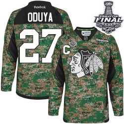 Johnny Oduya Chicago Blackhawks Reebok Authentic Camo Veterans Day Practice 2015 Stanley Cup Jersey