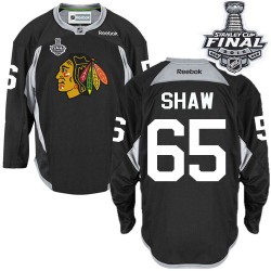 Andrew Shaw Chicago Blackhawks Reebok Premier Black Practice 2015 Stanley Cup Jersey