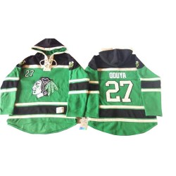 Johnny Oduya Chicago Blackhawks Authentic Green Old Time Hockey St. Patrick's Day McNary Lace Hoodie Jersey