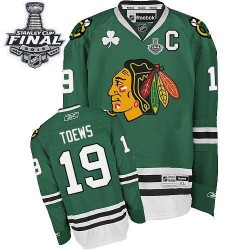 Jonathan Toews Chicago Blackhawks Reebok Authentic Green 2015 Stanley Cup Jersey