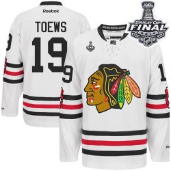 Jonathan Toews Chicago Blackhawks Reebok Authentic White 2015 Winter Classic 2015 Stanley Cup Jersey