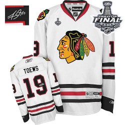 Jonathan Toews Chicago Blackhawks Reebok Authentic White Autographed Away 2015 Stanley Cup Jersey