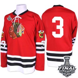 Keith Magnuson Chicago Blackhawks Mitchell and Ness Authentic Red 1960-61 Throwback 2015 Stanley Cup Jersey