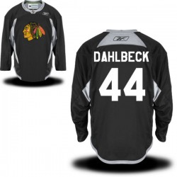 Klas Dahlbeck Chicago Blackhawks Reebok Premier Black Practice Alternate Jersey