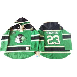 Kris Versteeg Chicago Blackhawks Authentic Green Old Time Hockey St. Patrick's Day McNary Lace Hoodie Jersey