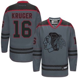 Marcus Kruger Chicago Blackhawks Reebok Authentic Charcoal Cross Check Fashion Jersey