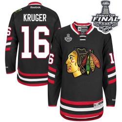 Marcus Kruger Chicago Blackhawks Reebok Premier Black 2014 Stadium Series 2015 Stanley Cup Jersey