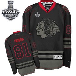 Marian Hossa Chicago Blackhawks Reebok Authentic Black Ice 2015 Stanley Cup Jersey
