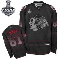 Marian Hossa Chicago Blackhawks Reebok Authentic Black Accelerator 2015 Stanley Cup Jersey