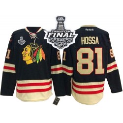 Marian Hossa Chicago Blackhawks Reebok Authentic Black 2015 Winter Classic 2015 Stanley Cup Jersey