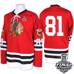 Marian Hossa Chicago Blackhawks Mitchell and Ness Authentic Red 1960-61 Throwback 2015 Stanley Cup Jersey