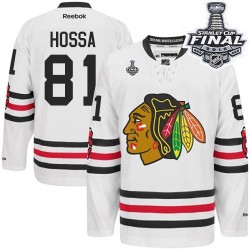 Marian Hossa Chicago Blackhawks Reebok Authentic White 2015 Winter Classic 2015 Stanley Cup Jersey