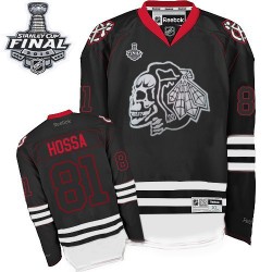 Marian Hossa Chicago Blackhawks Reebok Premier Black Ice New 2015 Stanley Cup Jersey