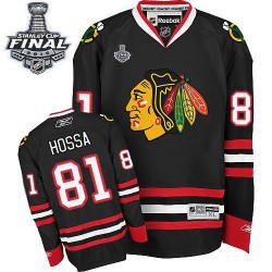Youth Marian Hossa Chicago Blackhawks Reebok Authentic Black Third 2015 Stanley Cup Jersey