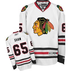 Youth Andrew Shaw Chicago Blackhawks Reebok Authentic White Away Jersey