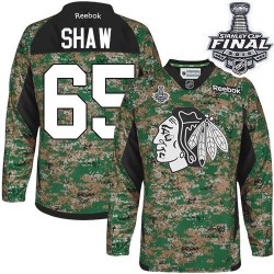 Youth Andrew Shaw Chicago Blackhawks Reebok Authentic Camo Veterans Day Practice 2015 Stanley Cup Jersey