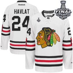 Martin Havlat Chicago Blackhawks Reebok Premier White 2015 Winter Classic 2015 Stanley Cup Jersey